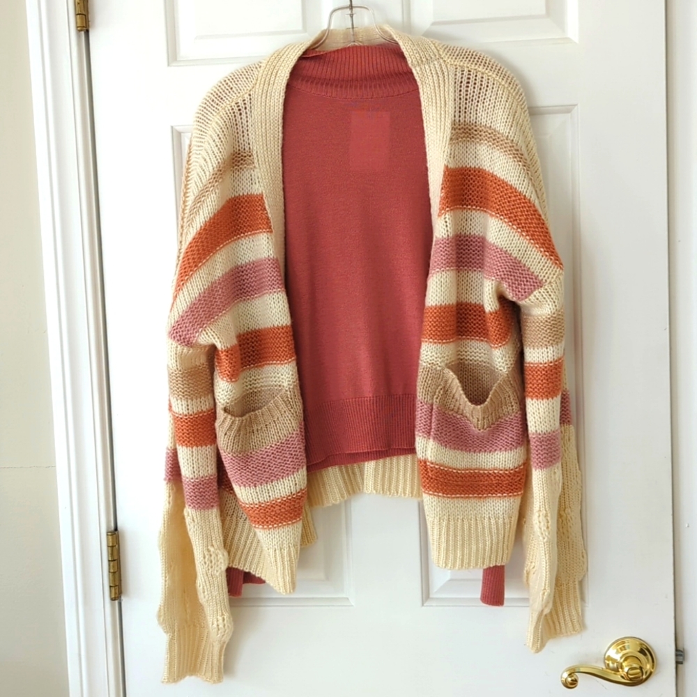 Turtle neck sweater and matching cardigan